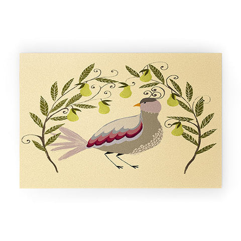Joy Laforme Partridge in a Pear Tree Welcome Mat