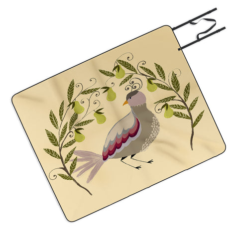 Joy Laforme Partridge in a Pear Tree Picnic Blanket