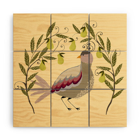Joy Laforme Partridge in a Pear Tree Wood Wall Mural