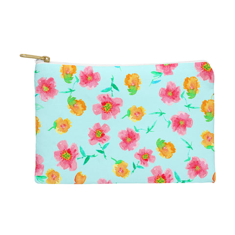 Joy Laforme Peonies And Tulips In Blue Pouch