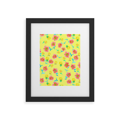 Joy Laforme Peonies And Tulips In Yellow Framed Art Print