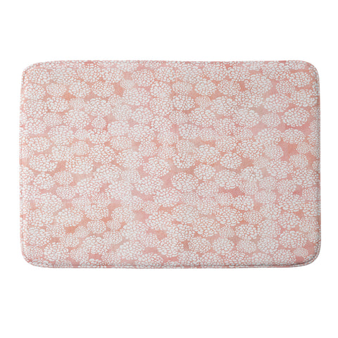Joy Laforme Pink Dahlias Memory Foam Bath Mat
