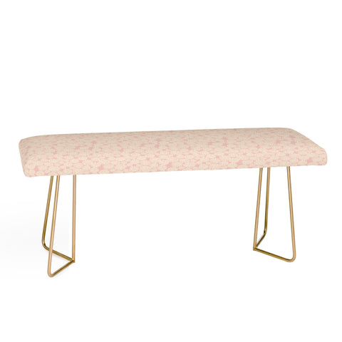 Joy Laforme Pink Dahlias Bench