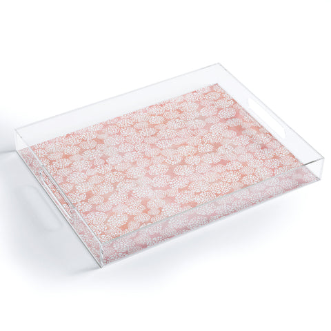 Joy Laforme Pink Dahlias Acrylic Tray