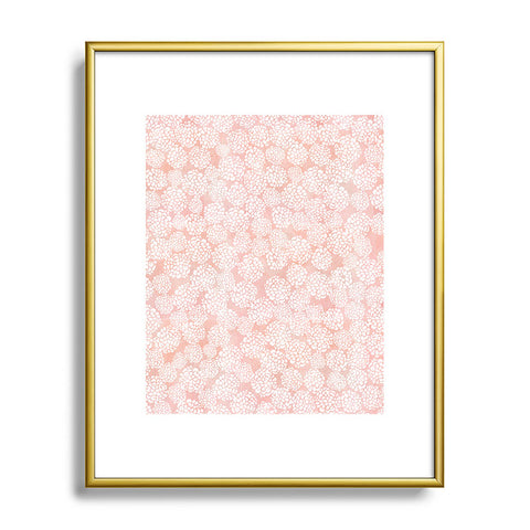 Joy Laforme Pink Dahlias Metal Framed Art Print
