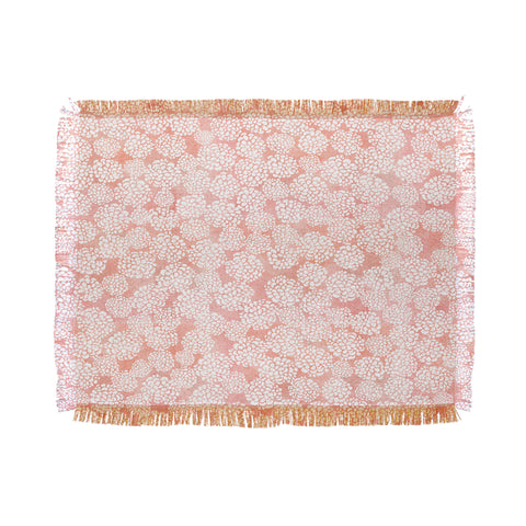 Joy Laforme Pink Dahlias Throw Blanket
