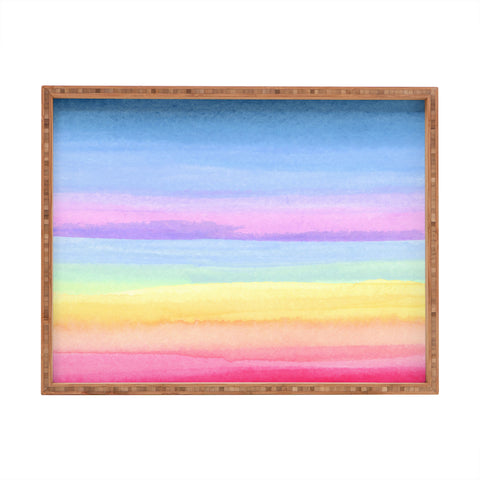 Joy Laforme Rainbow Ombre Rectangular Tray