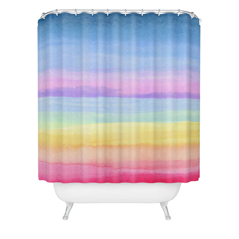 Joy Laforme Rainbow Ombre Shower Curtain