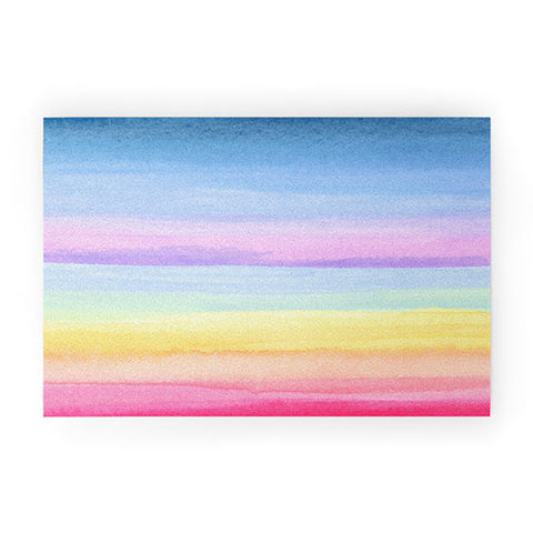 Joy Laforme Rainbow Ombre Welcome Mat
