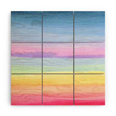 Joy Laforme Rainbow Ombre Wood Wall Mural