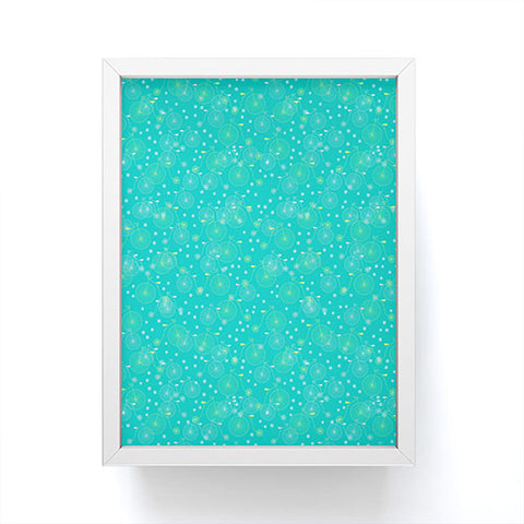 Joy Laforme Ride My Bicycle In Turquoise Framed Mini Art Print