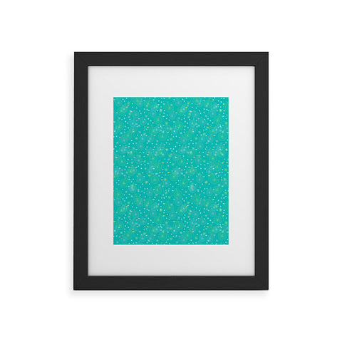 Joy Laforme Ride My Bicycle In Turquoise Framed Art Print