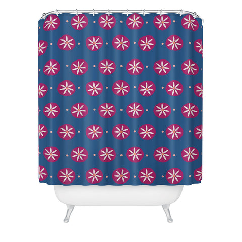 Joy Laforme Summer Garden Daisy Buttons Shower Curtain