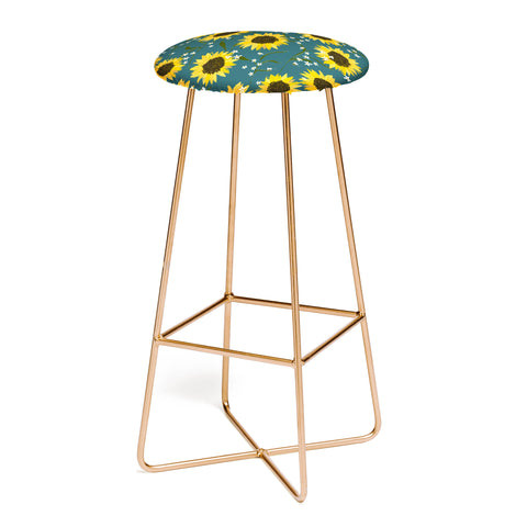 Joy Laforme Summer Garden Sunflowers Bar Stool