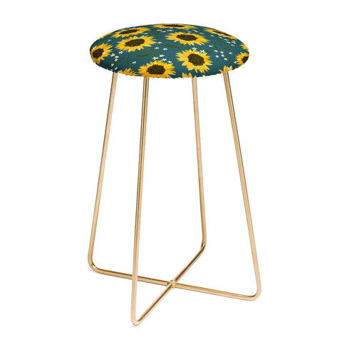 Joy Laforme Summer Garden Sunflowers Counter Stool