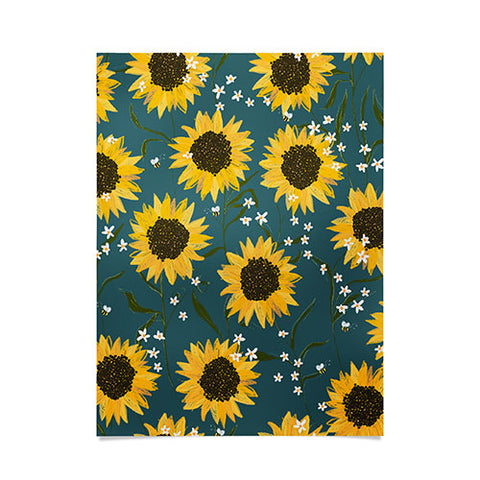 Joy Laforme Summer Garden Sunflowers Poster