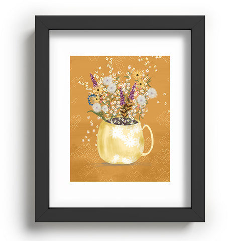 Joy Laforme Summer Garden Wildflower Still Life Recessed Framing Rectangle