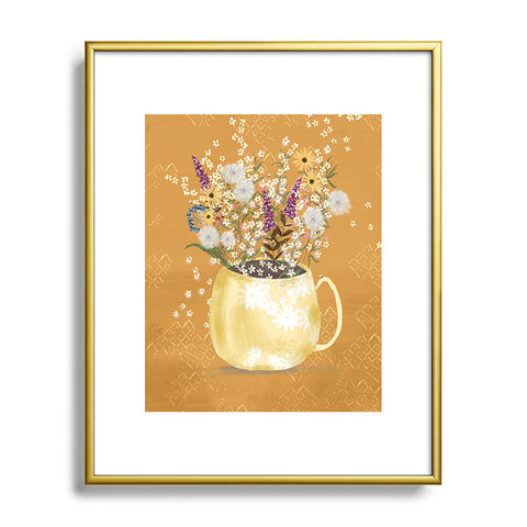 Joy Laforme Summer Garden Wildflower Still Life Metal Framed Art Print