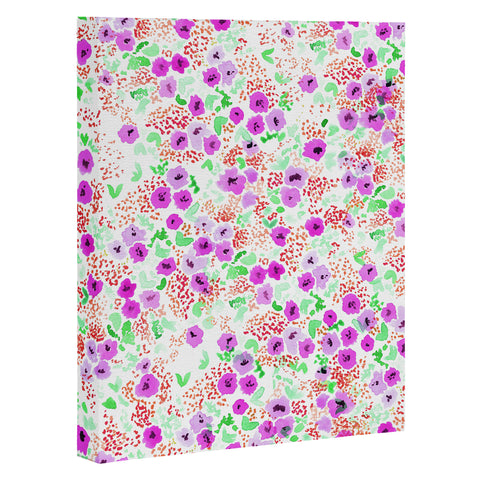 Joy Laforme Sun Faded Floral In Lavender Art Canvas