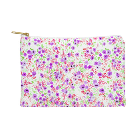 Joy Laforme Sun Faded Floral In Lavender Pouch