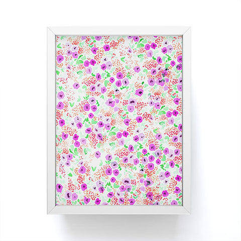 Joy Laforme Sun Faded Floral In Lavender Framed Mini Art Print