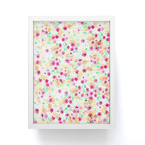 Joy Laforme Sun Faded Floral Pink Framed Mini Art Print