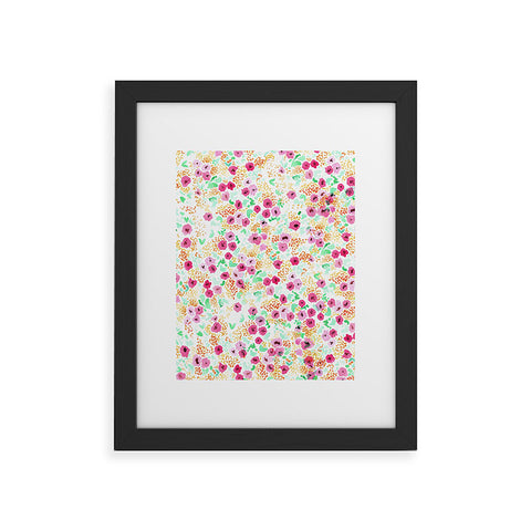 Joy Laforme Sun Faded Floral Pink Framed Art Print