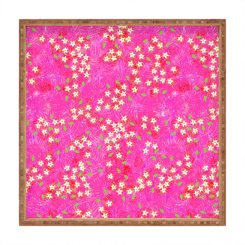 Joy Laforme Tropical Wild Blooms Square Tray