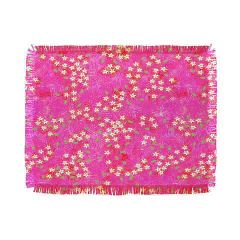 Joy Laforme Tropical Wild Blooms Throw Blanket