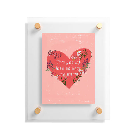 Joy Laforme Valentine Keep Me Warm Floating Acrylic Print