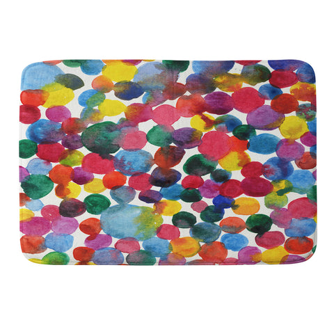 Joy Laforme Watercolor Polka Dot II Memory Foam Bath Mat