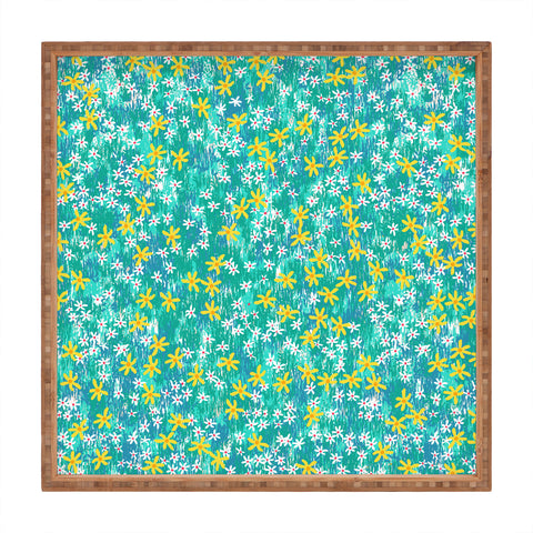 Joy Laforme Wild Daisies Square Tray