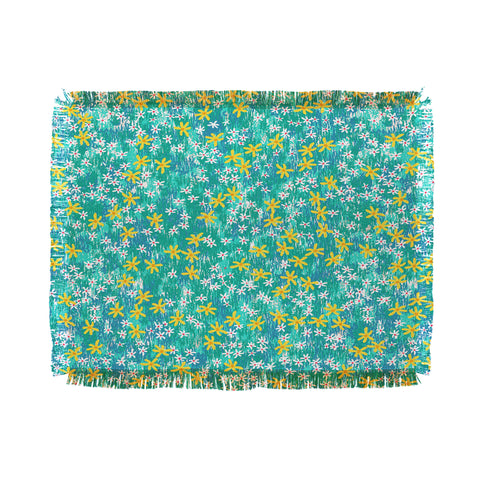 Joy Laforme Wild Daisies Throw Blanket