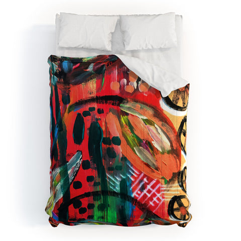 Julia Da Rocha Abstract Bloom Comforter