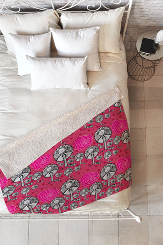 Julia Da Rocha Alice Was Here Fleece Throw Blanket