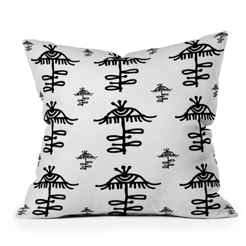 Julia Da Rocha All Seeing Flower Throw Pillow