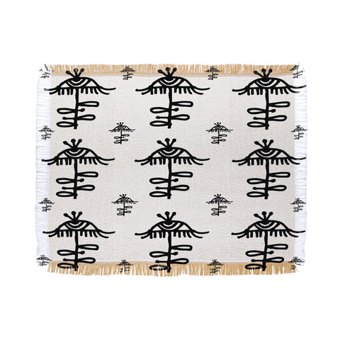 Julia Da Rocha All Seeing Flower Throw Blanket