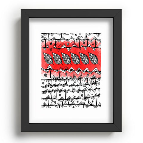 Julia Da Rocha Azteca Red Recessed Framing Rectangle