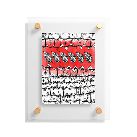 Julia Da Rocha Azteca Red Floating Acrylic Print