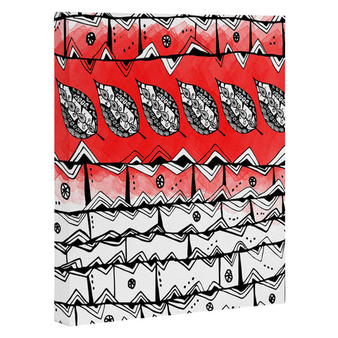 Julia Da Rocha Azteca Red Art Canvas