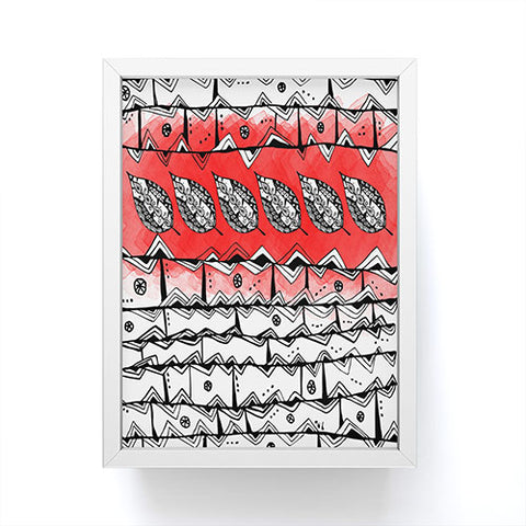 Julia Da Rocha Azteca Red Framed Mini Art Print