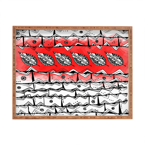 Julia Da Rocha Azteca Red Rectangular Tray