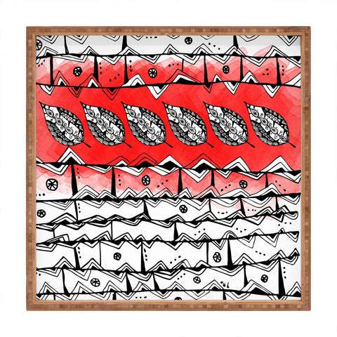 Julia Da Rocha Azteca Red Square Tray