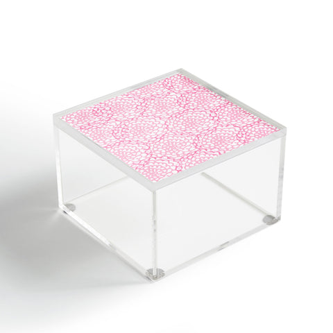 Julia Da Rocha Bed Of Pink Roses Acrylic Box