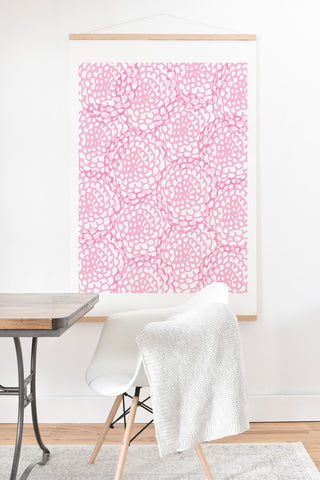 Julia Da Rocha Bed Of Pink Roses Art Print And Hanger