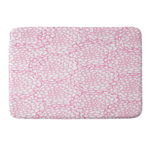 Julia Da Rocha Bed Of Pink Roses Memory Foam Bath Mat