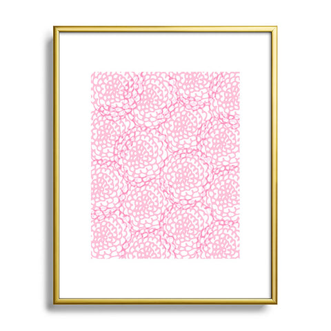 Julia Da Rocha Bed Of Pink Roses Metal Framed Art Print