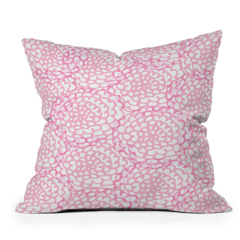 Julia Da Rocha Bed Of Pink Roses Throw Pillow