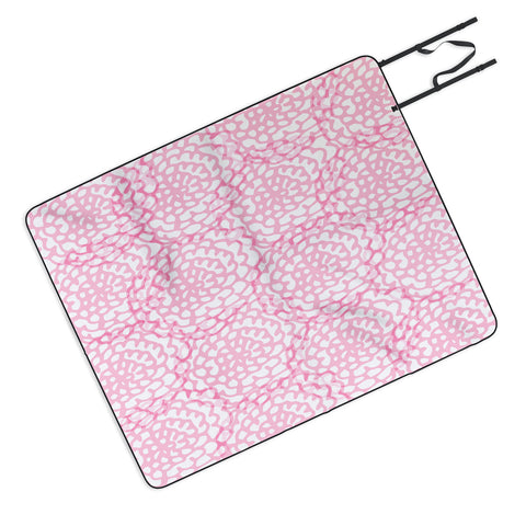 Julia Da Rocha Bed Of Pink Roses Picnic Blanket