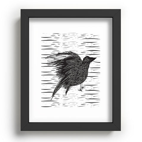 Julia Da Rocha Black Bird Recessed Framing Rectangle